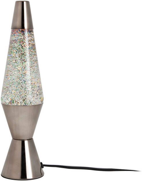Leitmotiv Glitter lavalamp tafellamp 37 cm hoog Ø10 cm glitter chroom - Foto 2