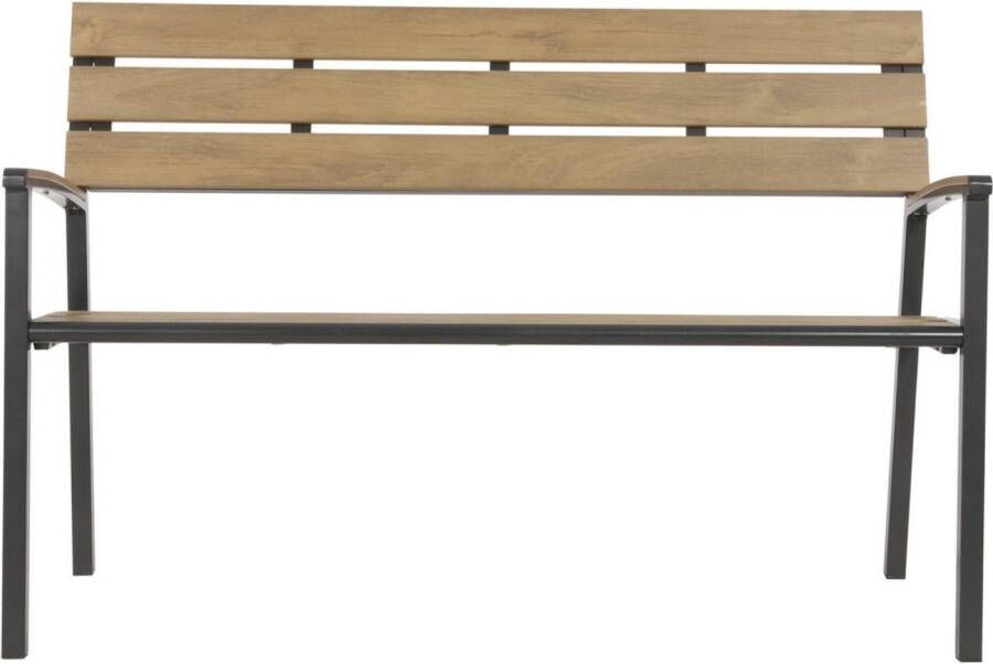 Outdoor Living Tuinbank Arezzo Polywood Aluminium Bruin en Antraciet 120cm - Foto 2