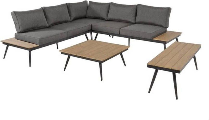 Lesliliving Outdoor Living Loungeset Arezzo Antraciet - Foto 4