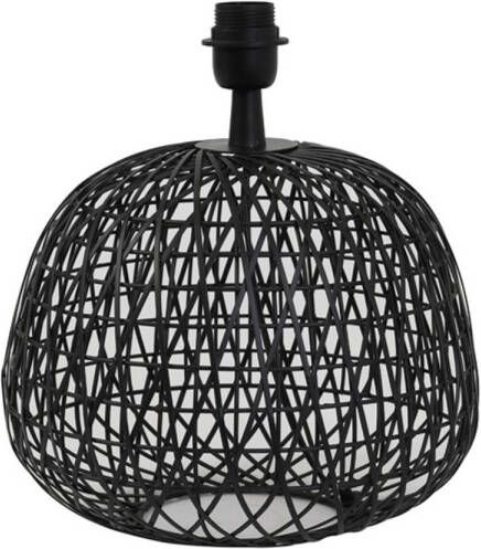 Light & Living Tafellamp Alwina 28cm Mat Zwart (excl. kap)