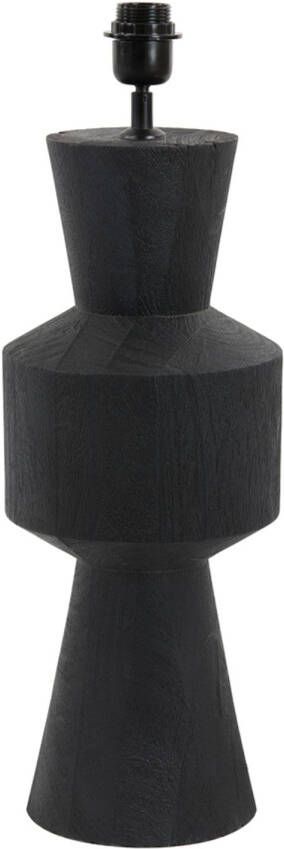 Light & Living Tafellamp Gregor Mangohout 60cm Mat Zwart (excl. kap)