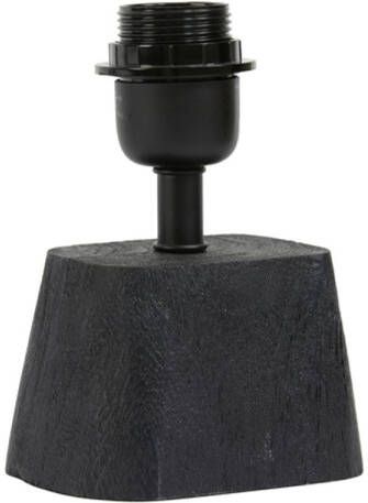 Light & Living Tafellamp Kardan Mangohout 19cm Mat Zwart (excl. kap)