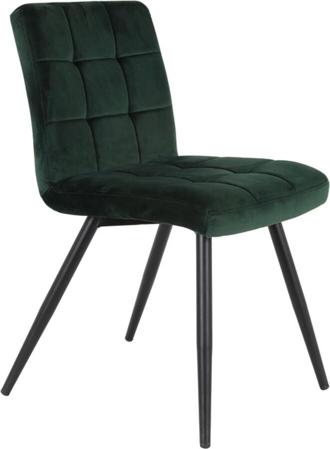 Light & Living Light&living Eetkamerstoel 50 5x44 5x82 cm OLIVE velvet donker groe...