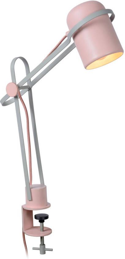 Lucide BASTIN Klemlamp Kinderkamer 1xE14 Roze