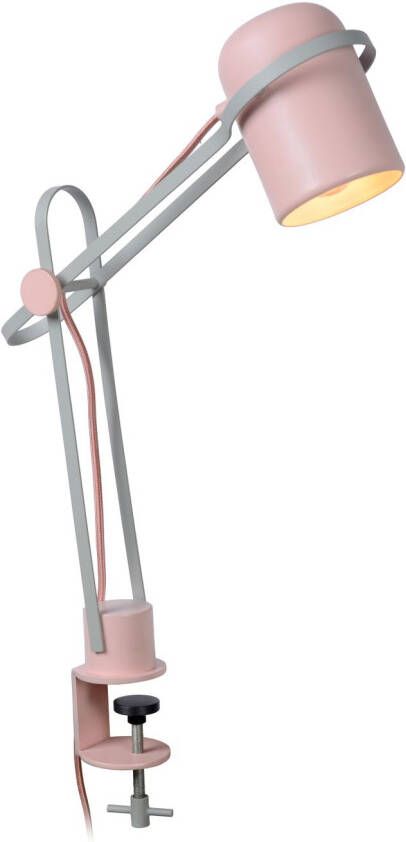 Lucide BASTIN Klemlamp Kinderkamer 1xE14 Roze