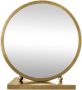 LW collection Tafel spiegel goud 30x32 cm metaal spiegel tafel industrieel woonkamer gang badkamerspiegel make up spiegel - Thumbnail 2