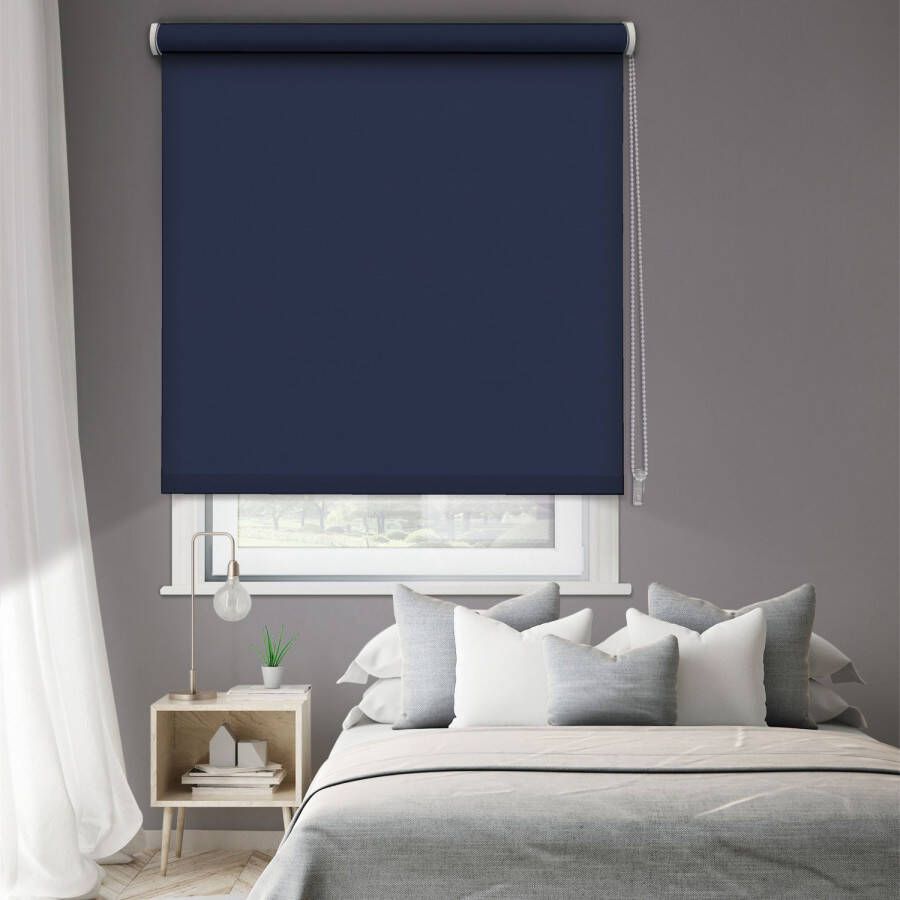 Madeco 1490 Verduisterend Rolgordijn Marineblauw 150x190cm