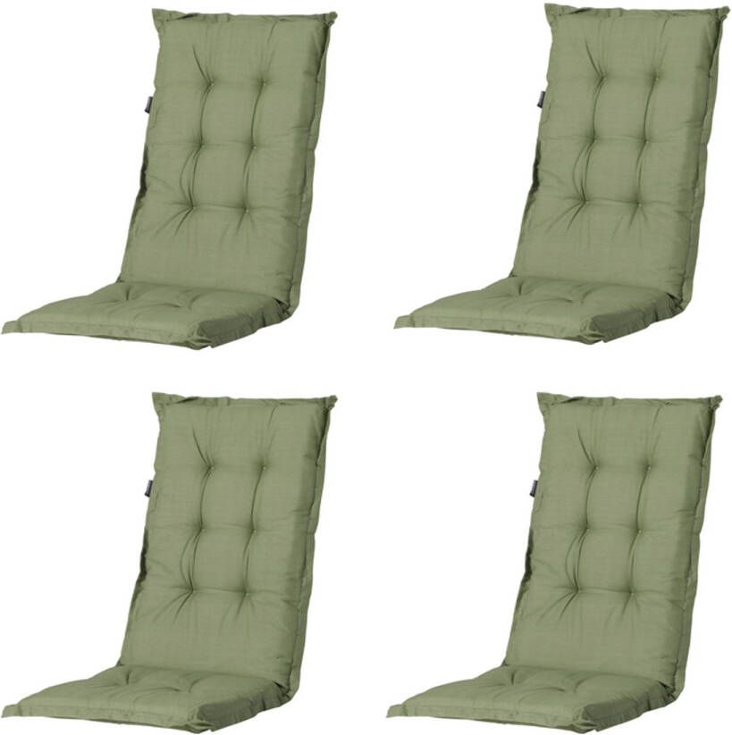 Madison Kussen Lage Rug Basic Green 105x50 Groen 4 Stuks