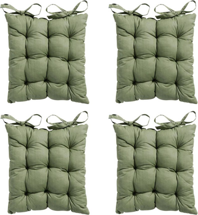 Madison Toscane Kussen Basic Green 46x46 Groen 4 Stuks