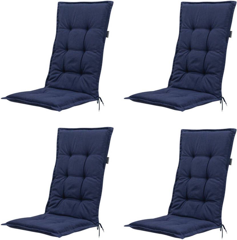 Madison Tuinkussen Lage Rug Panama Indigo 105x50cm 4 Stuks