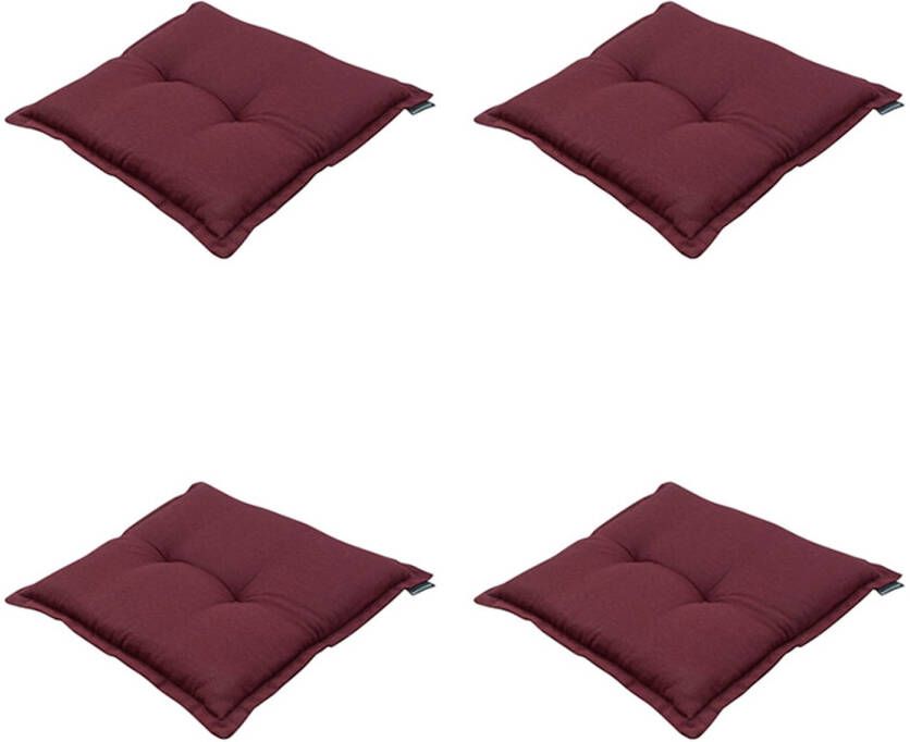 Madison Zitkussen Panama Bordeaux 50x50 Rood 4 Stuks