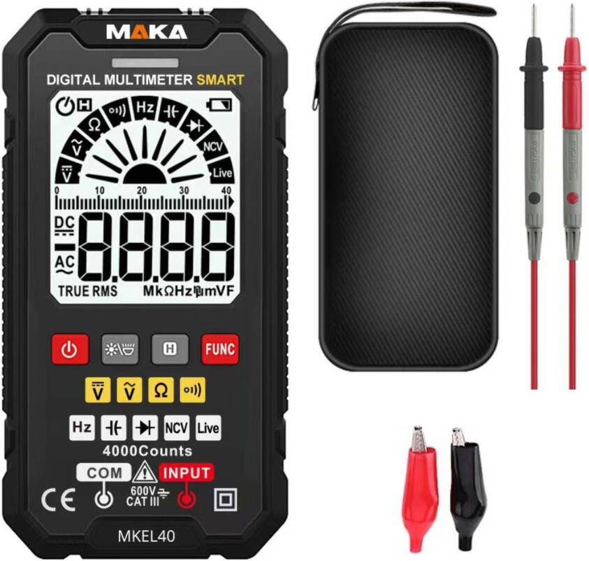 MAKA Digitale Multimeter Groot Display 4000counts True Rms