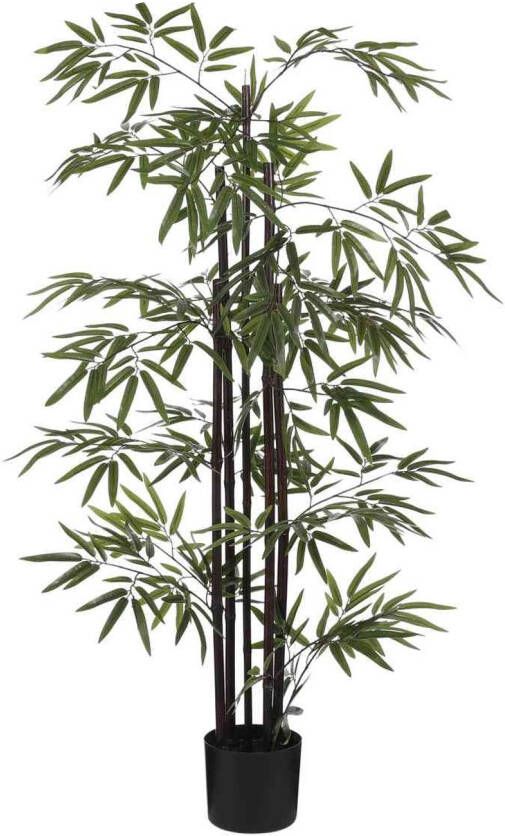 Mica Decorations Bamboe Kunstplant in Bloempot H150 x Ø30 cm Groen met zwarte stam