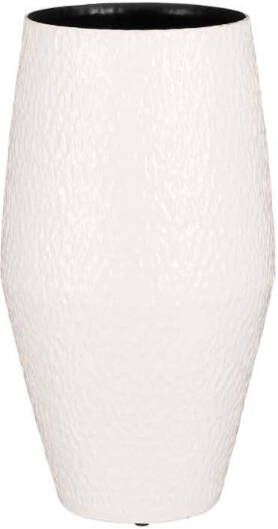 Mica Decorations Vaas Morris Keramiek Wit 25 x 45 x 25 cm (BxHxD)