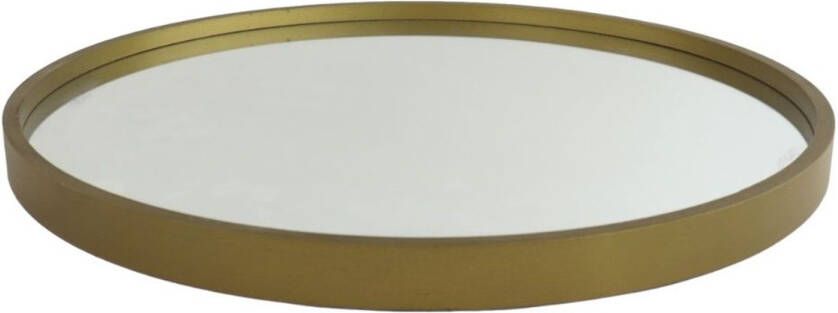 MISOU Spiegel Rond Goud 40cm Hout En Glas Wandspiegel Wanddecoratie