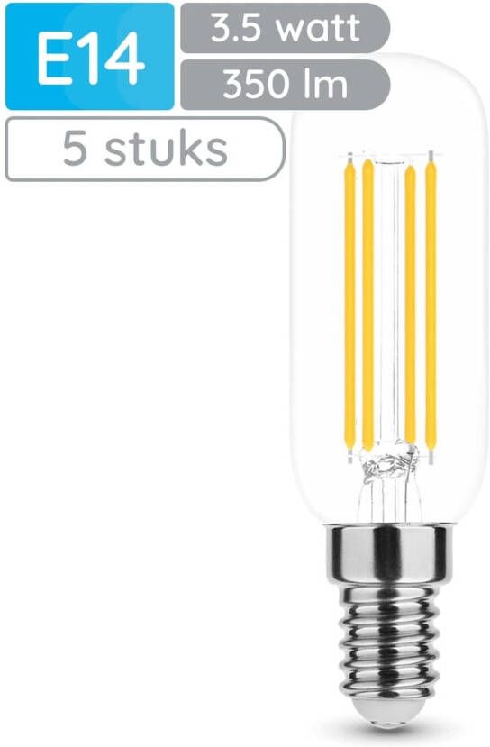 Modee E14 Led Lamp 3.5w 350lm 2700k Warm Wit Led Filament Lamp T25 Vervangt 32w Halogeen