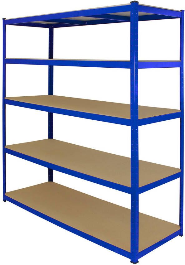 Monster Racking T-Rax Extra Wide Storage Shelves Blue 160cm W 60cm D