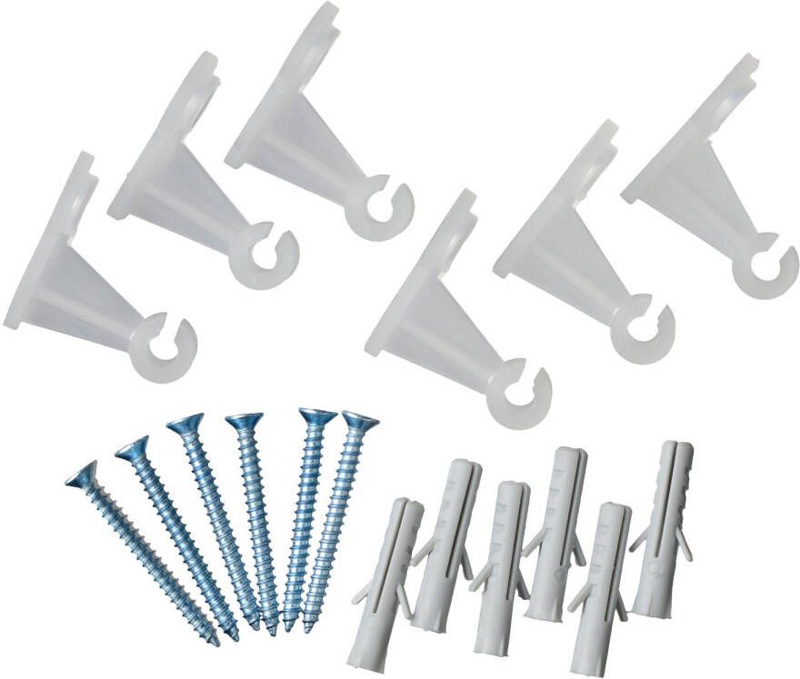 Nature Bevestigingsset Klim-En Geleide Artikel 0.5x0.5x3.2 cm Metallic Transparant 6 stuks - Foto 2