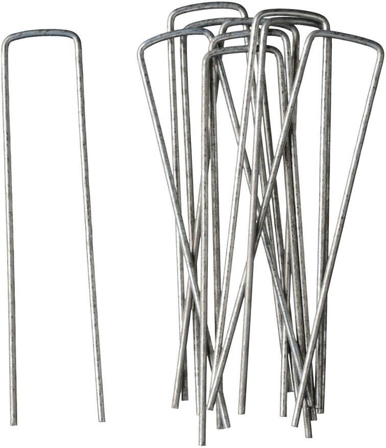 Nature Worteldoek gronddoekpennen 10x verzinkt metaal 20 x 12 cm gronddoeken bevestigen - Foto 5