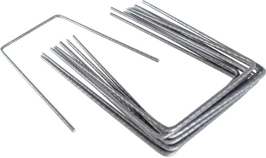 Nature Worteldoek gronddoekpennen 10x verzinkt metaal 20 x 12 cm gronddoeken bevestigen - Foto 4