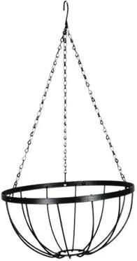Nature Hanging basket Muurkorf Smeedijzer- Zwart H19 x een halve cirkel dia. 40cm - Foto 4