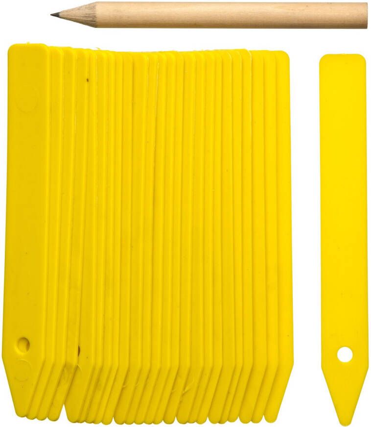 Nature Plantenetiketten + 1 Tuinpotlood 10cm 25 Stuks