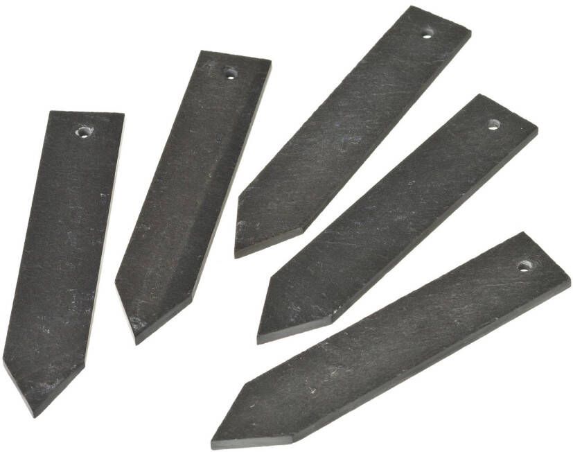 Nature Leistenen Plantenetiketten Van Natuurlijk Leisteen 15x3cm 5 Stuks