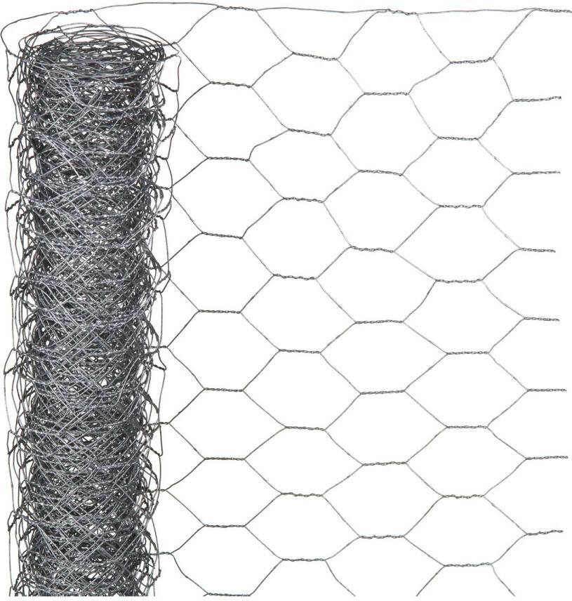 Nature Schermgaas Grijs Verzinkt Staal 100 X 1000 Cm Zeskantig
