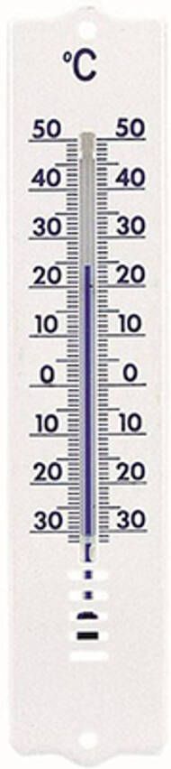 Nature Binnen buiten thermometer wit kunststof 5 x 20 cm Buitenthemometers Temperatuurmeters - Foto 2