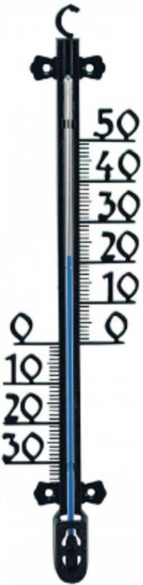 Nature Thermometer Kunststof Zwart 6x1x25cm