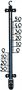 Nature Profielthermometer Thermometer 1x6x25 cm Zwart - Thumbnail 2