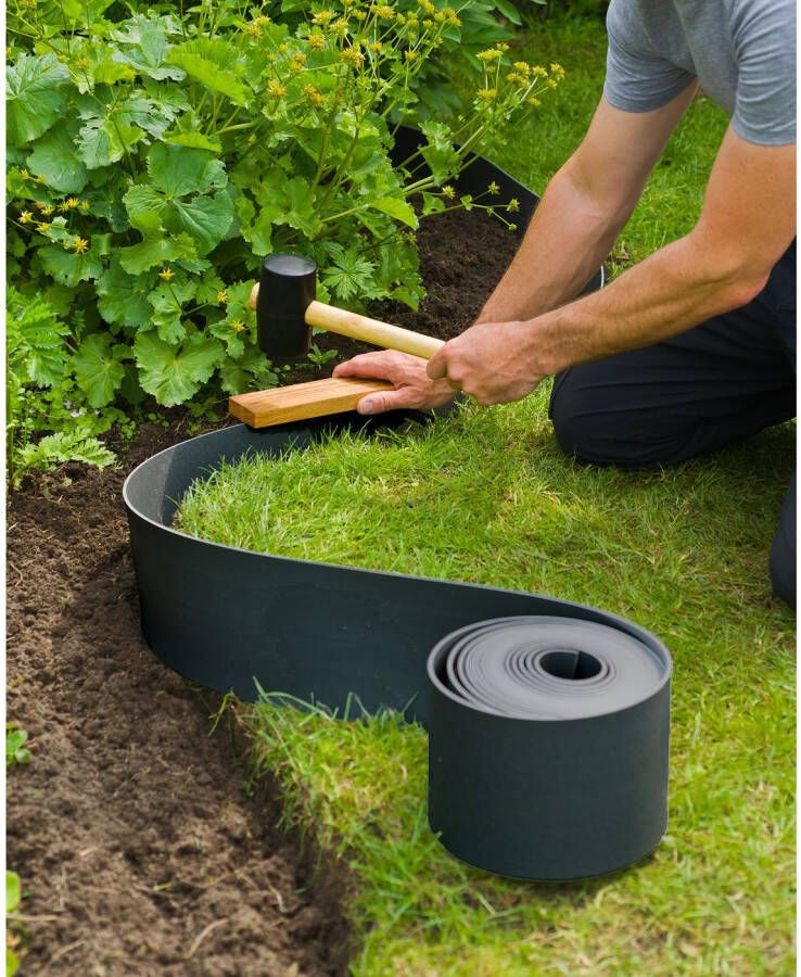 Nature Borderrand op rol Zwart 15cm x 10m 3mm dik flexibel - Foto 4