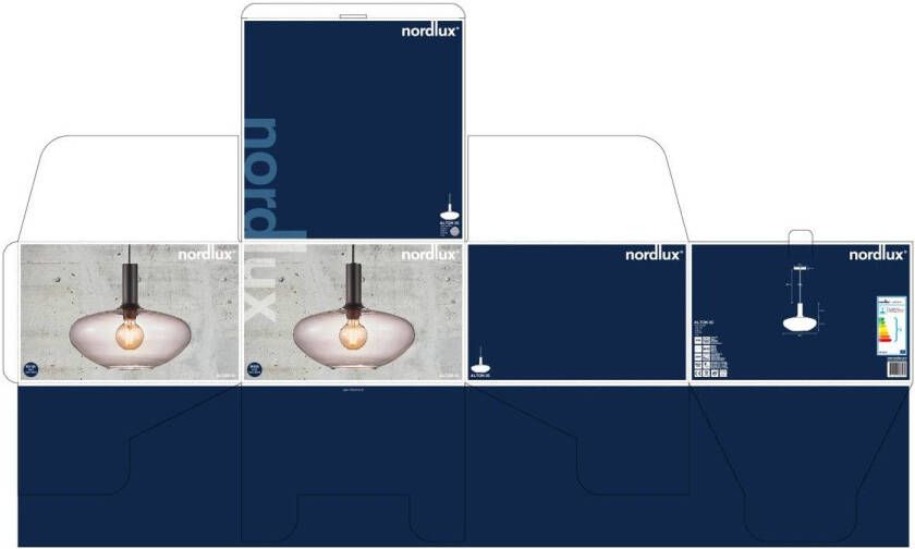 Nordlux Hanglamp Alton Gerookt Zwart Ø35cm E27