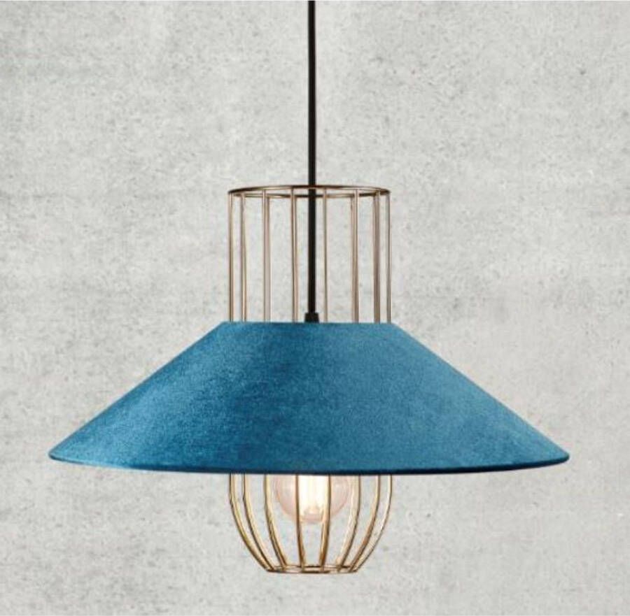 Nordlux Hanglamp Diana Blauw Fluweel ⌀40cm E27