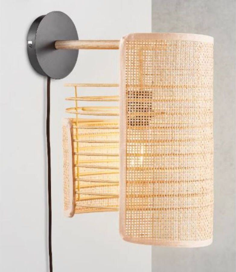 Nordlux Wandlamp Jaffna Raffia E27