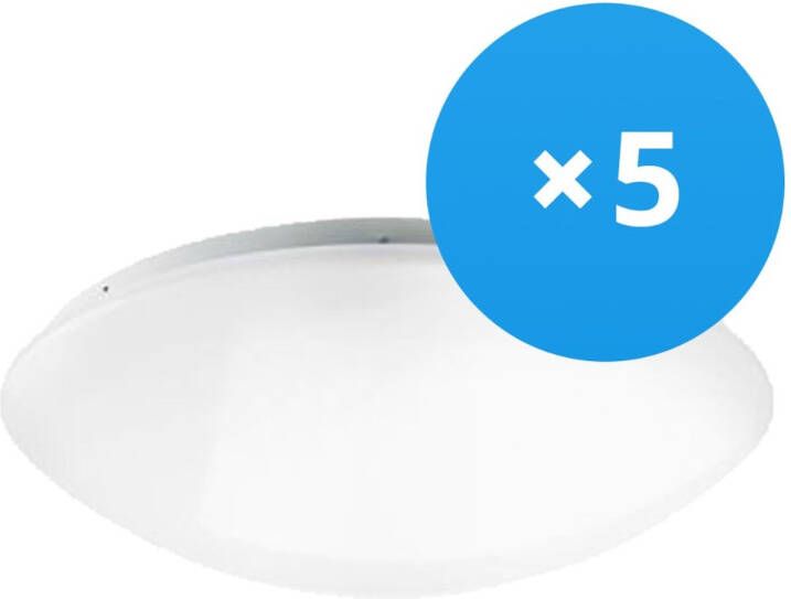 Noxion Voordeelpak 5x Led Bulkhead Corido Wit 18w 1386lm 830 Warm Wit | 360mm Ip44