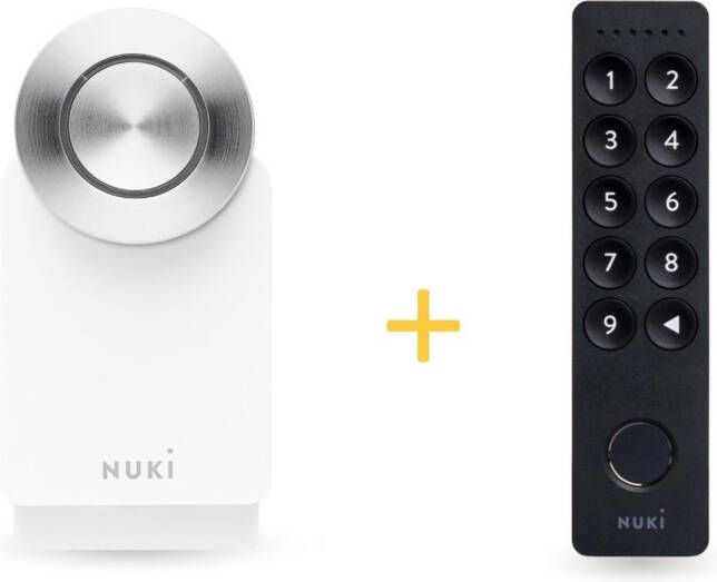 NUKI Bundel Smart Lock Pro (4e Generatie) Wit + Keypad 2.0