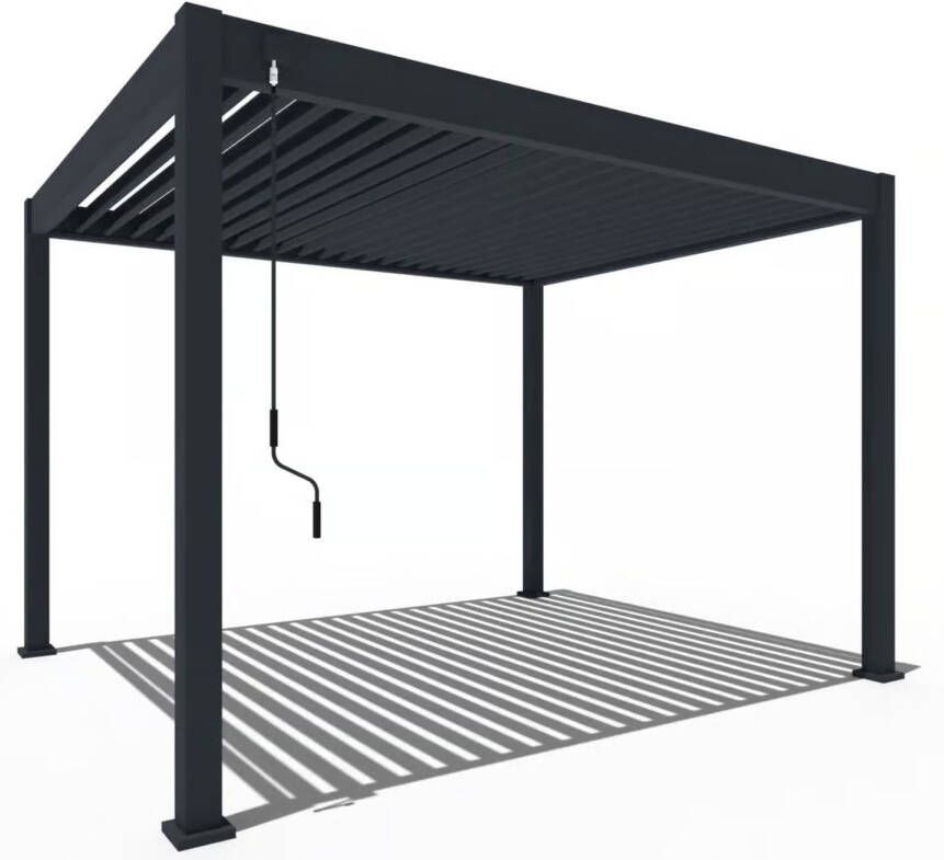 Orion Comfort terrasoverkapping 300x360cm Antraciet Aluminium Metaal Vrijstaande Luxe overkapping Tuinprieel Carport Veranda Pergola