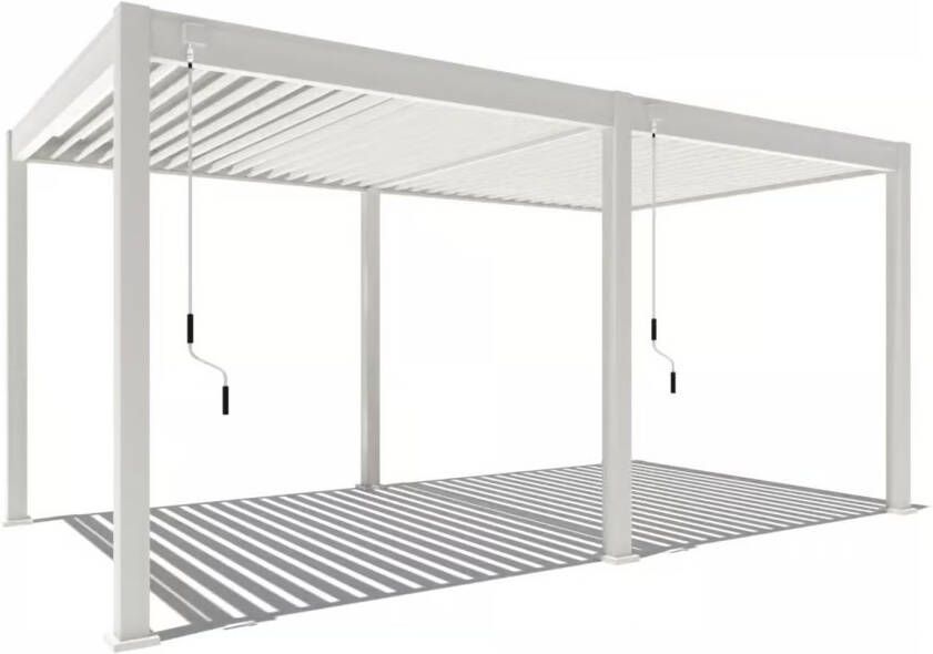 Orion Comfort terrasoverkapping 300x530cm Wit Aluminium Metaal Vrijstaande Luxe overkapping Tuinprieel Carport Veranda Pergola