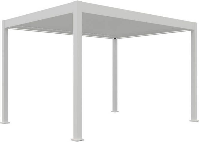 Orion terrasoverkapping 360x400 cm Wit met LED verlichting Aluminium Vrijstaande Luxe overkapping Tuinprieel Carport Veranda Pergola