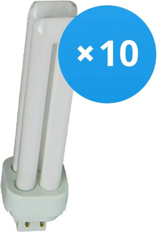 Osram Voordeelpak 10x Dulux D e 18w 840 | Koel Wit 4-pin