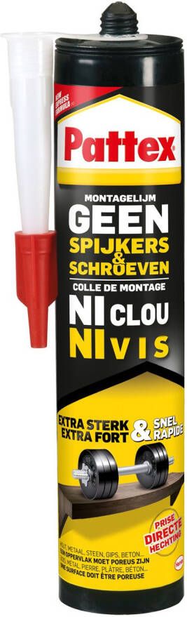 Pattex Montagelijm Geen Spijkers & Schroeven 400g