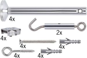 Paulmann Kabelsysteem Light & Easy Chroom Met Afbuigelement 4st.