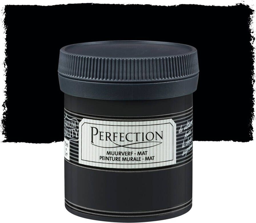 Perfection Muurverf Ultradekkend Mat Kleurtester 75ml 46 Zwart