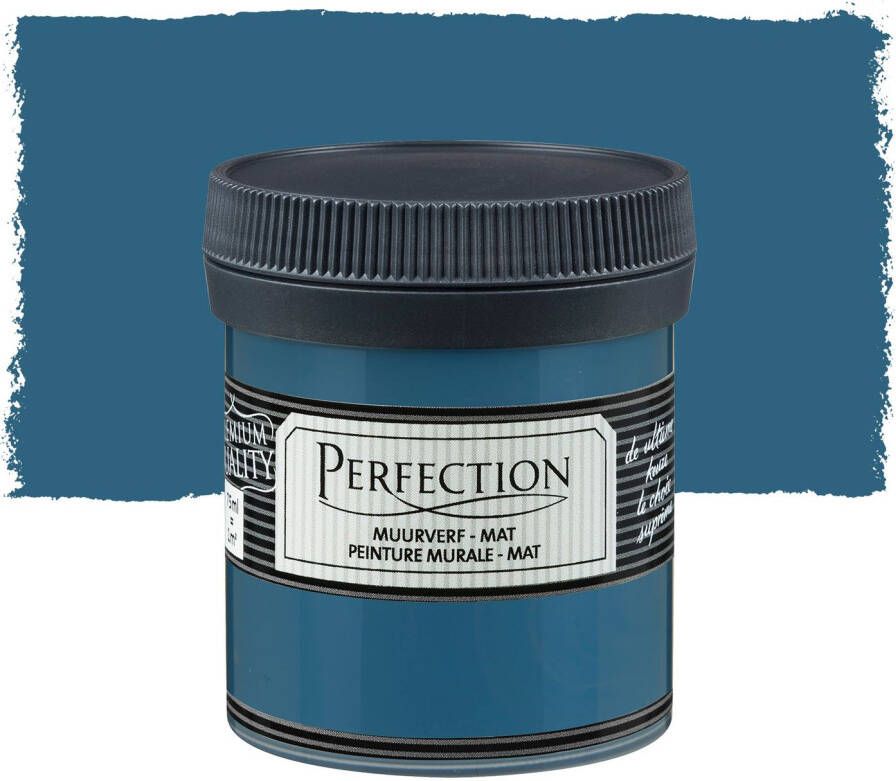 Perfection Muurverf Ultradekkend Mat Kleurtester 75ml 141 Indigo Blauw