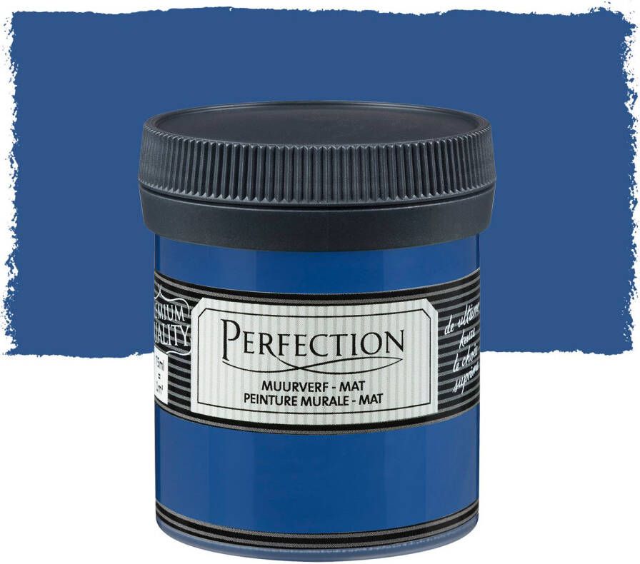 Perfection Muurverf Ultradekkend Mat Kleurtester 75ml 125 Saffierblauw