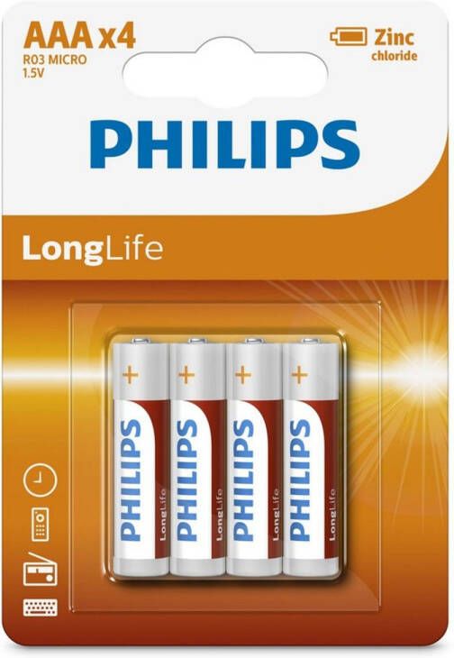 Philips Batterijen (4) L03 aaa