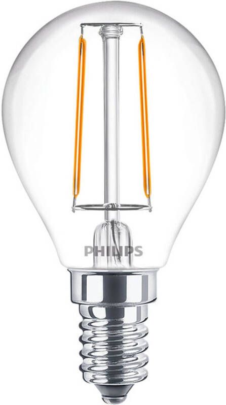 Philips Corepro Ledluster E14 Kogel Filament Helder 2.2w 250lm 840 Koel Wit | Vervangt 25w