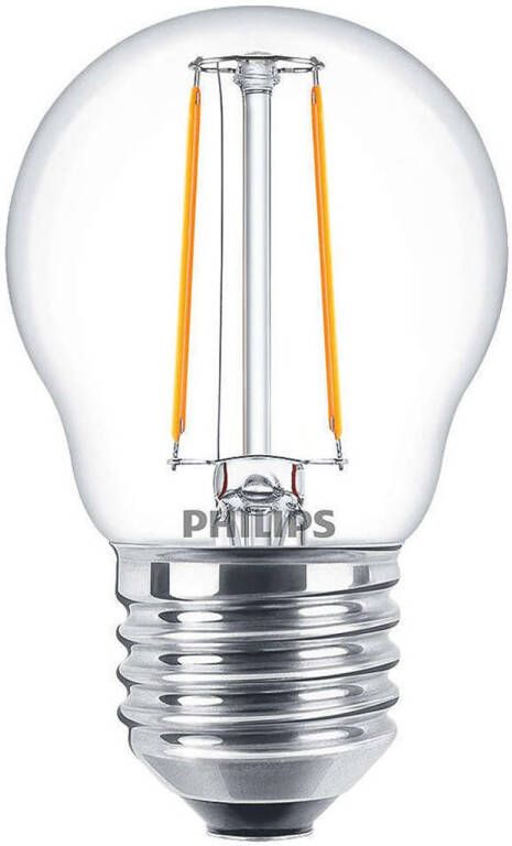 Philips Corepro Ledluster E27 Kogel Filament Helder 2w 250lm 827 Zeer Warm Wit | Vervangt 25w