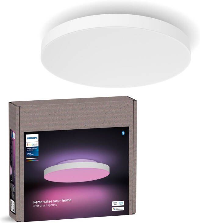 Philips Hue Datura Paneellamp Wit En Gekleurd Licht Plafondlamp Klein Wit